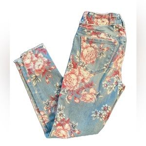 Gap Kids Floral Denim Stretch Jegging - Size 8